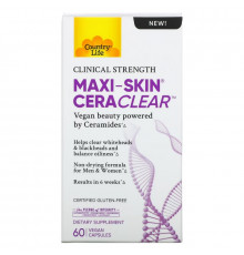 Country Life, Maxi-Skin Cera Clear, 60 Vegan Capsules
