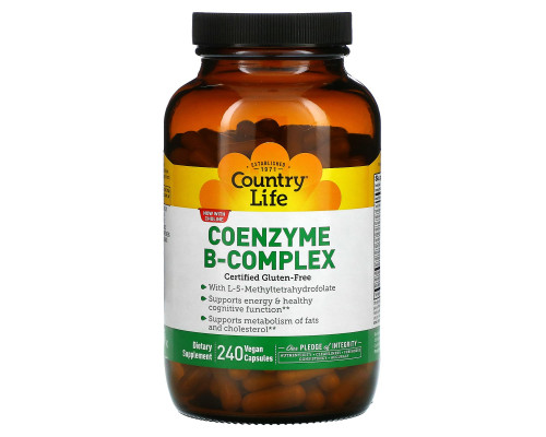 Country Life, Coenzyme B-Complex, 240 веганских капсул