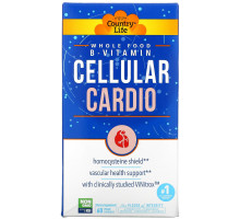 Country Life, Whole Food B-Vitamin, Cellular Cardio, 60 Vegan Capsules