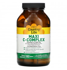 Country Life, Maxi C-комплекс, 180 таблеток