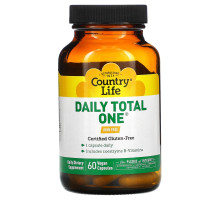 Country Life, Daily Total One, без железа, 60 вегетарианских капсул