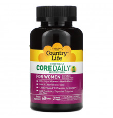 Country Life, Мультивитамины Core Daily-1, для женщин, 60 таблеток
