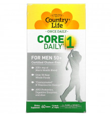 Country Life, Core Daily-1, Мультивитамины, для Мужчин 50+, 60 таблеток