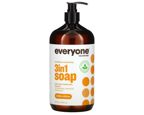 EO Products, Жидкое мыло для мужчин Everyone Soap for Every Man, Кедр + цитрус, для очищения и увлажнения кожи, 32 унции (960 мл) EO Products, Жидкое мыло для мужчин Everyone Soap for Every Man, Кедр + цитрус, для очищения и увлажнения кожи, 32 унции (960 мл)