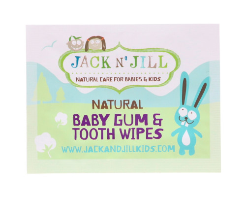 Jack n' Jill, Natural Baby Gum & Tooth Wipes, 25 Individually Wrapped Wipes Jack n' Jill, Natural Baby Gum & Tooth Wipes, 25 Individually Wrapped Wipes