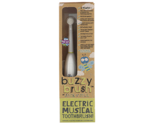 Jack n'Jill, Buzzy Brush, Electric Musical Toothbrush, 1 Electric Toothbrush + 1 Sticker Sheet Jack n'Jill, Buzzy Brush, Electric Musical Toothbrush, 1 Electric Toothbrush + 1 Sticker Sheet
