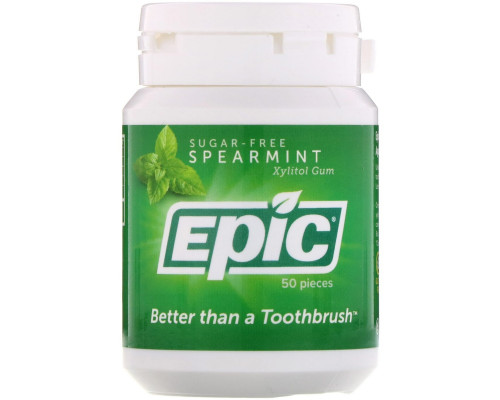 Epic Dental Spearmint Gum 50 Pieces Epic Dental Spearmint Gum 50 Pieces