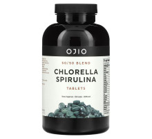 Ojio, Chlorella Spirulina, 50/50 Blend, 250 mg, 1,000 Tablets