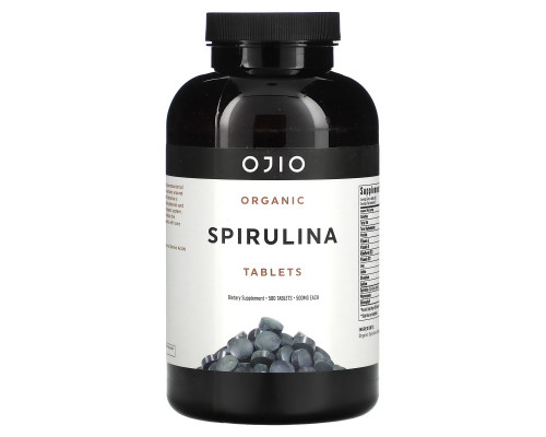 Ojio, Organic Spirulina, 500 mg, 500 Tablets Ojio, Organic Spirulina, 500 mg, 500 Tablets