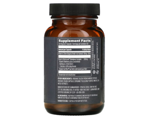 Sunwarrior, Organic Elderberry + Vitamin C, 30 Vegan Capsules Sunwarrior, Organic Elderberry + Vitamin C, 30 Vegan Capsules