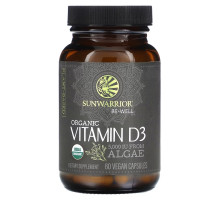 Sunwarrior, Organic Vitamin D3, 5,000 IU, 60 Vegan Capsules
