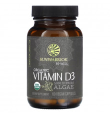 Sunwarrior, Organic Vitamin D3, 5,000 IU, 60 Vegan Capsules