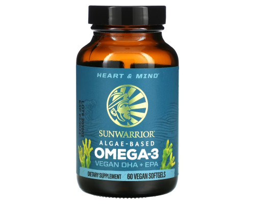 Sunwarrior, Omega-3, Vegan DHA + EPA, 60 Vegan Softgels Sunwarrior, Omega-3, Vegan DHA + EPA, 60 Vegan Softgels