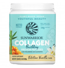 Sunwarrior, Collagen Building Protein Peptides, Tahitian Vanilla, 17.6 oz (500 g)