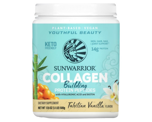 Sunwarrior, Collagen Building Protein Peptides, Tahitian Vanilla, 17.6 oz (500 g) Sunwarrior, Collagen Building Protein Peptides, Tahitian Vanilla, 17.6 oz (500 g)