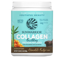 Sunwarrior, Collagen Building Protein Peptides, Chocolate Fudge, 17.6 oz (500 g)