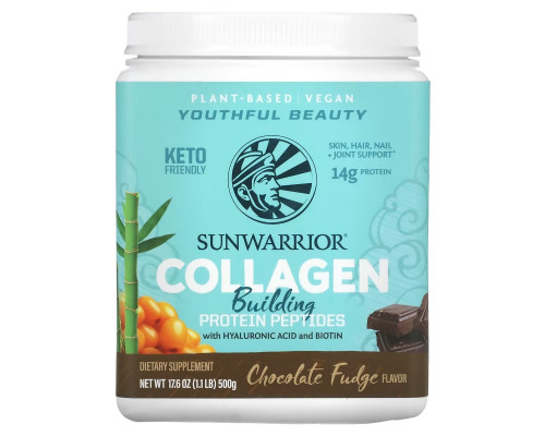 Sunwarrior, Collagen Building Protein Peptides, Chocolate Fudge, 17.6 oz (500 g) Sunwarrior, Collagen Building Protein Peptides, Chocolate Fudge, 17.6 oz (500 g)