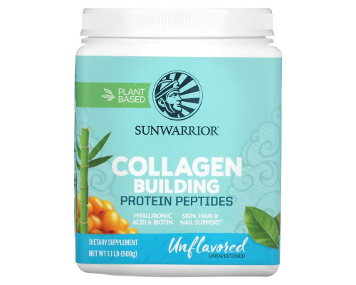 Sunwarrior, Collagen Building Protein Peptides, Unflavored, 1.1 lb (500 g) Sunwarrior, Collagen Building Protein Peptides, Unflavored, 1.1 lb (500 g)