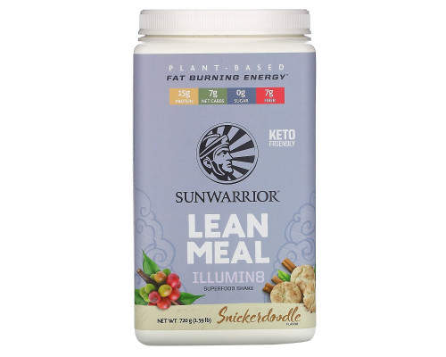 Sunwarrior, Illumin8 Lean Meal, Snickerdoodle, 1.59 lb (720 g) Sunwarrior, Illumin8 Lean Meal, Snickerdoodle, 1.59 lb (720 g)