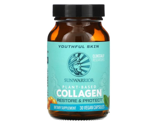 Sunwarrior, Plant-Based Collagen, Restore & Protect, 30 Vegan Capsules Sunwarrior, Plant-Based Collagen, Restore & Protect, 30 Vegan Capsules