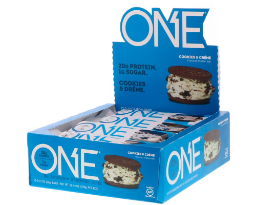 Oh Yeah! One Cookies & Cream Flavor 12 Bars 2.12 oz (60 g) Each Oh Yeah! One Cookies & Cream Flavor 12 Bars 2.12 oz (60 g) Each