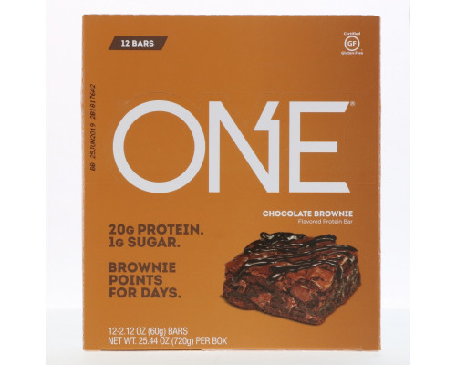 Oh Yeah! One Chocolate Brownie Flavor 12 Bars 2.12 oz (60 g) Each Oh Yeah! One Chocolate Brownie Flavor 12 Bars 2.12 oz (60 g) Each