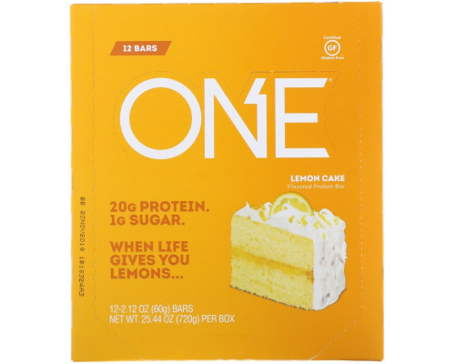 Oh Yeah! One Lemon Cake Flavor 12 Bars 2.12 oz (60 g) Each Oh Yeah! One Lemon Cake Flavor 12 Bars 2.12 oz (60 g) Each