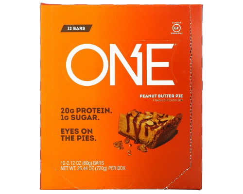 Oh Yeah! One Bar Peanut Butter Pie Flavor 12 Bars 2.12 oz (60 g) Each Oh Yeah! One Bar Peanut Butter Pie Flavor 12 Bars 2.12 oz (60 g) Each