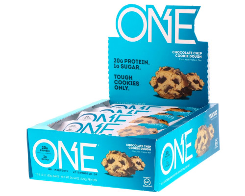 Oh Yeah! One Chocolate Chip Cookie Dough Flavor 12 Bars 2.12 oz (60 g) Per Bar Oh Yeah! One Chocolate Chip Cookie Dough Flavor 12 Bars 2.12 oz (60 g) Per Bar