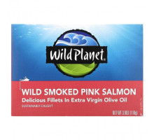 Рыбий жир и Омега 3, 6, 9 Wild Planet, Горбуша дикого копчения, 110 г (3,9 унции)