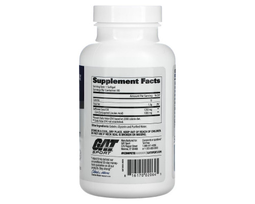GAT, CLA 1250, 90 Softgels GAT, CLA 1250, 90 Softgels