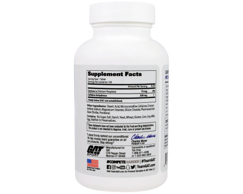 GAT, Caffeine Metabolism and Performance, Essentials, 100 Tablets GAT, Caffeine Metabolism and Performance, Essentials, 100 Tablets