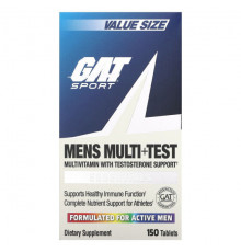 Витаминно-минеральные комплексы GAT, Mens Multi + Test, 150 таблеток