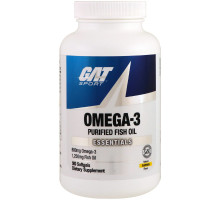 GAT, Омега-3, лимон, 90 мягких капсул