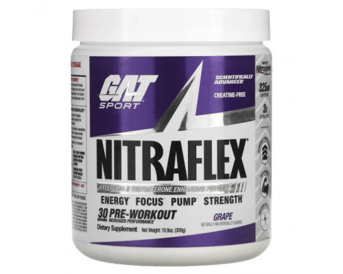 Ресвератрол GAT, Sport, Nitraflex, виноград, 309 г (10,9 унции) Ресвератрол GAT, Sport, Nitraflex, виноград, 309 г (10,9 унции)