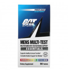 GAT, Men's Multi+Test, мультивитаминная добавка для мужчин, повышающая уровень тестостерона, 90 таблеток