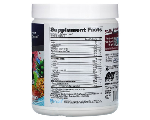 GAT, Flexx EAAs + Hydration, Fruit Punch, 12.2 oz (345 g) GAT, Flexx EAAs + Hydration, Fruit Punch, 12.2 oz (345 g)