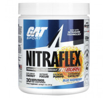 Предтренировочные комплексы Sport, NITRAFLEX Burn, Blue Raspberry, 7.23 oz (204.9 g)