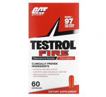 Мужское здоровье Testrol Fire, Testosterone Booster, Thermogenic, 60 Capsules