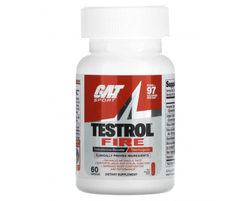 Мужское здоровье Testrol Fire, Testosterone Booster, Thermogenic, 60 Capsules Мужское здоровье Testrol Fire, Testosterone Booster, Thermogenic, 60 Capsules