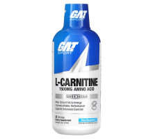 GAT, L-Carnitine, Amino Acid, Blue Raspberry, 1,500 mg, 16 oz (473 ml)