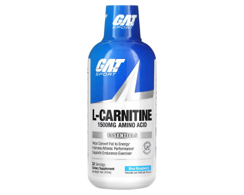 GAT, L-Carnitine, Amino Acid, Blue Raspberry, 1,500 mg, 16 oz (473 ml) GAT, L-Carnitine, Amino Acid, Blue Raspberry, 1,500 mg, 16 oz (473 ml)