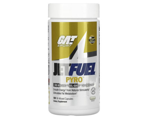 GAT, JetFUEL Pyro, 120 масляных капсул GAT, JetFUEL Pyro, 120 масляных капсул