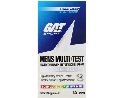 GAT Essentials Men's Multi + Test 60 Tablets GAT Essentials Men's Multi + Test 60 Tablets