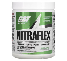 GAT Nitraflex Зеленое Яблоко 300 Грамм Порошка 30 порций