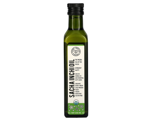Pure Indian Foods, Органическое масло сача инчи, холодный отжим, нерафинированное, 250 мл Pure Indian Foods, Органическое масло сача инчи, холодный отжим, нерафинированное, 250 мл