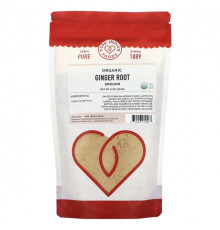 Имбирь и куркума Pure Indian Foods, Органический корень имбиря, молотый, 226 г (8 унций)