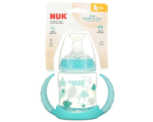 NUK, Transition Cup, Learner Cup, 6+ Months, Blue, 1 Cup, 5 oz (150 ml) NUK, Transition Cup, Learner Cup, 6+ Months, Blue, 1 Cup, 5 oz (150 ml)