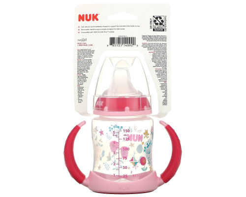 NUK, Чашка для обучения, от 6 месяцев, сердца, 1 чашка, 150 мл (5 унций) NUK, Чашка для обучения, от 6 месяцев, сердца, 1 чашка, 150 мл (5 унций)