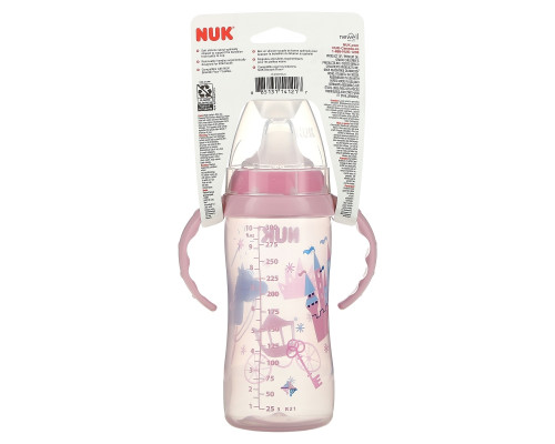 NUK, Большая бутылочка для обучения питью, от 9 месяцев, девочка из джунглей, 1 бутылочка, 10 унций (300 мл) NUK, Большая бутылочка для обучения питью, от 9 месяцев, девочка из джунглей, 1 бутылочка, 10 унций (300 мл)